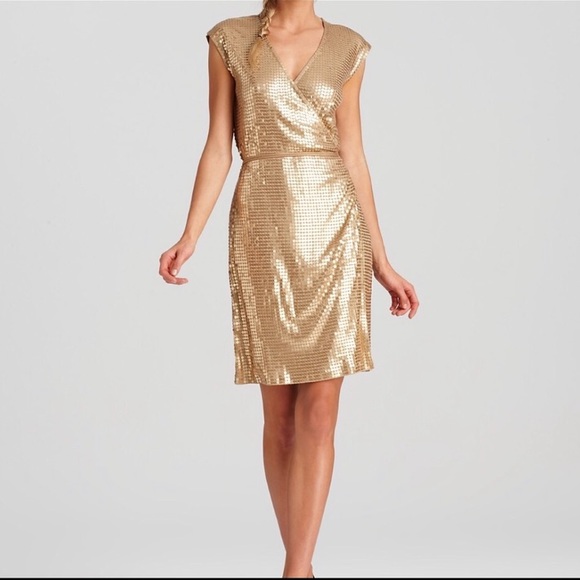 michael kors sequin wrap dress